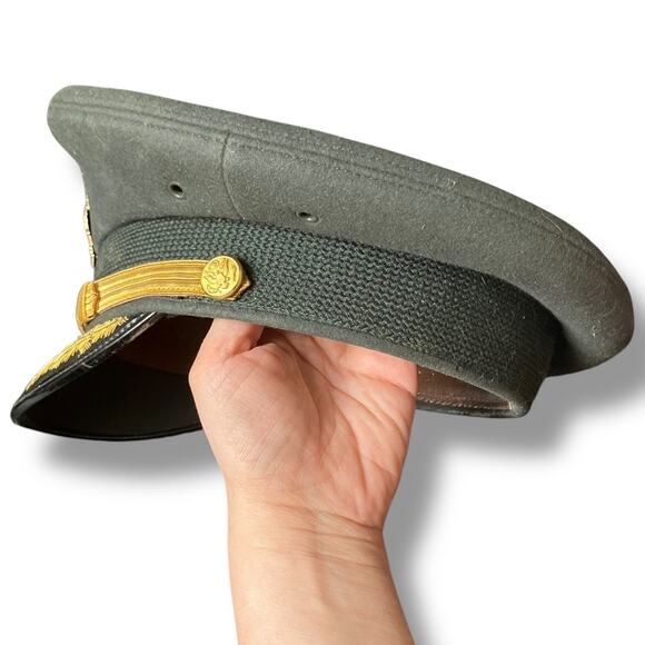 1950s U.S. Army Officer Hat – Lt. Col. Bruno QMC USAR Top Rank Sz 7 - Picture 6 of 7